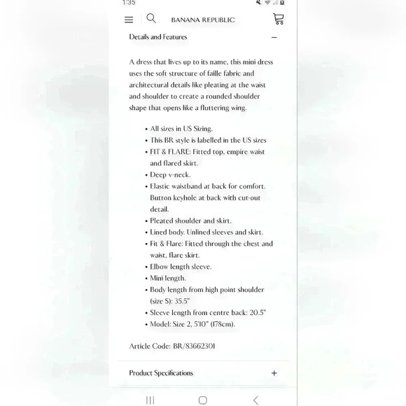 Banana Republic Cut out dress  Open-Back Mini Dress Blue size US 2 - Picture 5 of 16